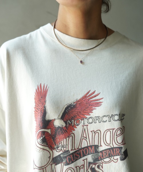 GOOD ROCK SPEED（グッドロックスピード）の「GOOD ROCK SPEED (グッドロックスピード) イーグルロングTシャツ（Tシャツ/カットソー・レディース・ホワイト・F）」の9枚目の写真