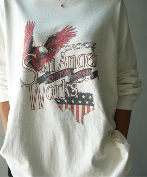 GOOD ROCK SPEED（グッドロックスピード）の「GOOD ROCK SPEED (グッドロックスピード) イーグルロングTシャツ（Tシャツ/カットソー・レディース・ホワイト・F）」の10枚目の写真