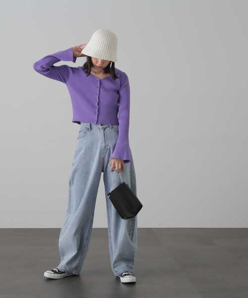 FREE'S MART（フリーズマート）の「バスクラウンドハット（ハット・レディース・ブルー/ホワイト/ブラック・ﾌﾘ-）」の8枚目の写真