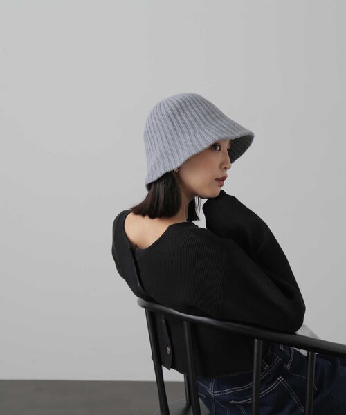 FREE'S MART（フリーズマート）の「バスクラウンドハット（ハット・レディース・ブルー/ホワイト/ブラック・ﾌﾘ-）」の9枚目の写真