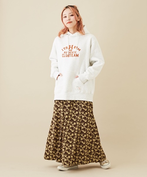 CUBE SUGAR（キューブシュガー）の「花柄プリントイージーマーメイドスカート（スカート・レディース・ブラック/ネイビー/ブラウン・M）」の10枚目の写真