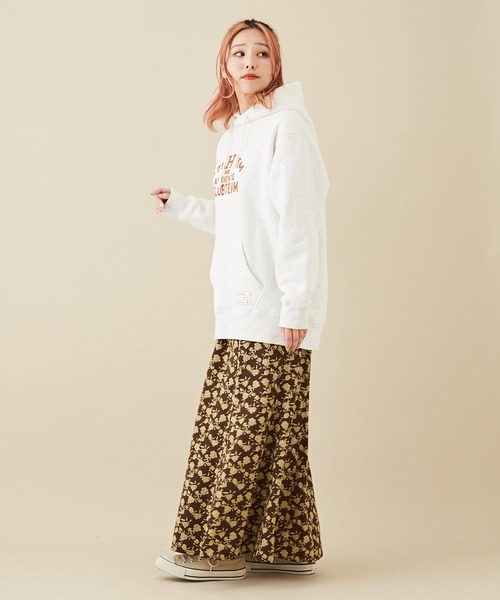 CUBE SUGAR（キューブシュガー）の「花柄プリントイージーマーメイドスカート（スカート・レディース・ブラック/ネイビー/ブラウン・M）」の11枚目の写真