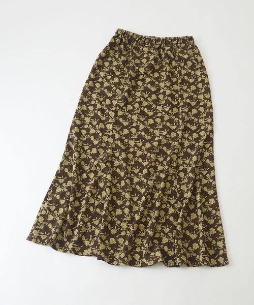 CUBE SUGAR（キューブシュガー）の「花柄プリントイージーマーメイドスカート（スカート・レディース・ブラック/ネイビー/ブラウン・M）」の16枚目の写真