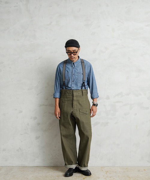 WAIPER.inc（ワイパーインク）の「イギリス軍 1950’s ヴィンテージ グリーンデニム トラウザー MADE OF ”KAIHARA DENIM” WAIPER.inc（デニムパンツ・メンズ・グリーン・6/7/8/9/10）」の9枚目の写真