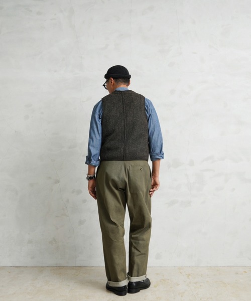 WAIPER.inc（ワイパーインク）の「イギリス軍 1950’s ヴィンテージ グリーンデニム トラウザー MADE OF ”KAIHARA DENIM” WAIPER.inc（デニムパンツ・メンズ・グリーン・6/7/8/9/10）」の19枚目の写真