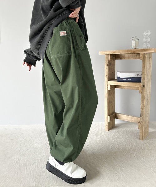 《JaVaジャバコラボ》ヴィンテージ感がクールミリタリーピグメントカーゴパンツ