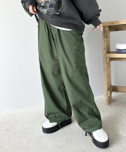 《JaVaジャバコラボ》ヴィンテージ感がクールミリタリーピグメントカーゴパンツ
