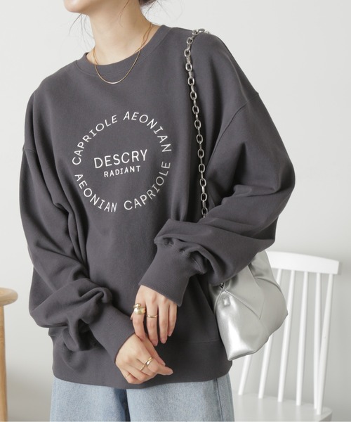 FREE'S MART（フリーズマート）の「◆サークルロゴミドル丈スウェット（スウェット・レディース・スミクロ/ホワイト系その他/グリーン・FREE）」の2枚目の写真