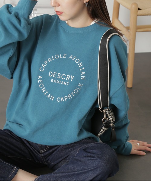 FREE'S MART（フリーズマート）の「◆サークルロゴミドル丈スウェット（スウェット・レディース・スミクロ/ホワイト系その他/グリーン・FREE）」の3枚目の写真