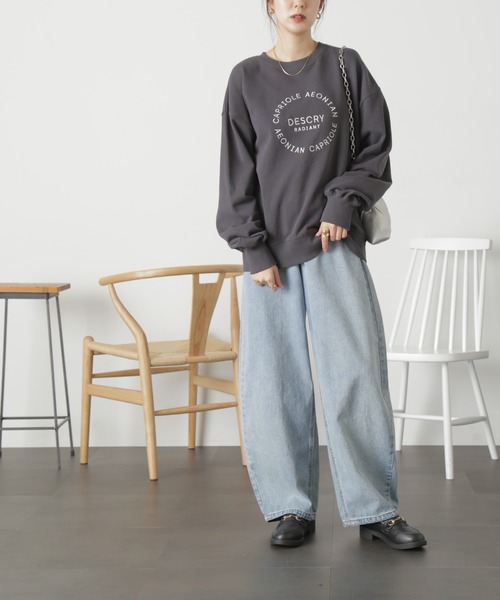 FREE'S MART（フリーズマート）の「◆サークルロゴミドル丈スウェット（スウェット・レディース・スミクロ/ホワイト系その他/グリーン・FREE）」の13枚目の写真