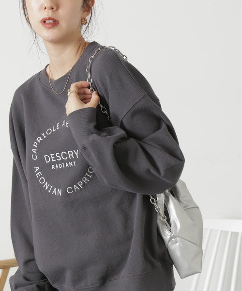 FREE'S MART（フリーズマート）の「◆サークルロゴミドル丈スウェット（スウェット・レディース・スミクロ/ホワイト系その他/グリーン・FREE）」の4枚目の写真