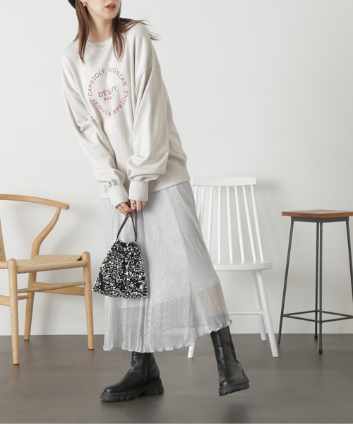 FREE'S MART（フリーズマート）の「◆サークルロゴミドル丈スウェット（スウェット・レディース・スミクロ/ホワイト系その他/グリーン・FREE）」の22枚目の写真