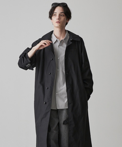 Drape Over Motorcycle Coat/Soutien Collar Coat ドレープオーバー