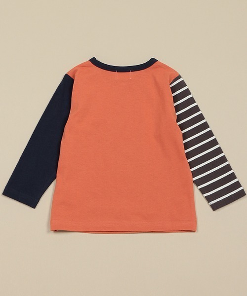 Love&Peace&Money(ラブアンドピースアンドマネー)の「classic car刺しゅう長袖Tシャツ(Tシャツ/カットソー・キッズ・レンガ/キナリ・130cm/80cm/90cm/100cm/120cm/110cm)」の4枚目の写真