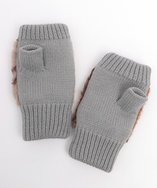 チチカカ（チチカカ）の「チェックボアハンドウォーマー（手袋・レディース・オリーブ/ブラック/グレー・FREE）」の9枚目の写真