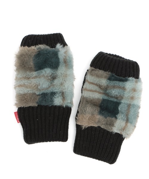 チチカカ（チチカカ）の「チェックボアハンドウォーマー（手袋・レディース・オリーブ/ブラック/グレー・FREE）」の17枚目の写真