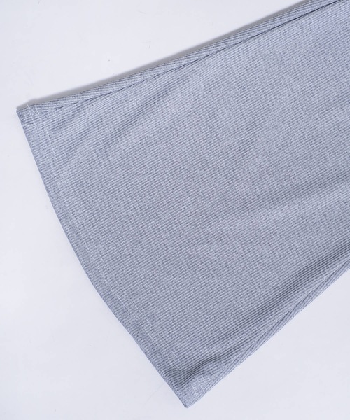 shopnikoniko(ショップニコニコ)の「ハイウエスト サイドカット フレアパンツ リボン レースアップ リブパンツ(その他パンツ・レディース・ブラック/グレー・フリー)」の15枚目の写真