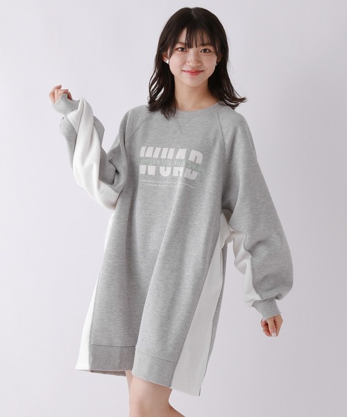 repipi armario（レピピ アルマリオ）の「【裏起毛】サイドハイショクワンピース（ワンピース・キッズ・スミクロ/グレー/ブルー・SMALL/MEDIUM/LARGE）」の2枚目の写真