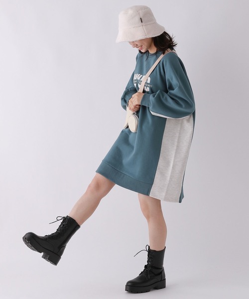 repipi armario（レピピ アルマリオ）の「【裏起毛】サイドハイショクワンピース（ワンピース・キッズ・スミクロ/グレー/ブルー・SMALL/MEDIUM/LARGE）」の7枚目の写真