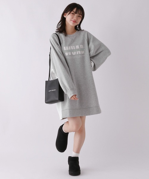 repipi armario（レピピ アルマリオ）の「【裏起毛】サイドハイショクワンピース（ワンピース・キッズ・スミクロ/グレー/ブルー・SMALL/MEDIUM/LARGE）」の8枚目の写真