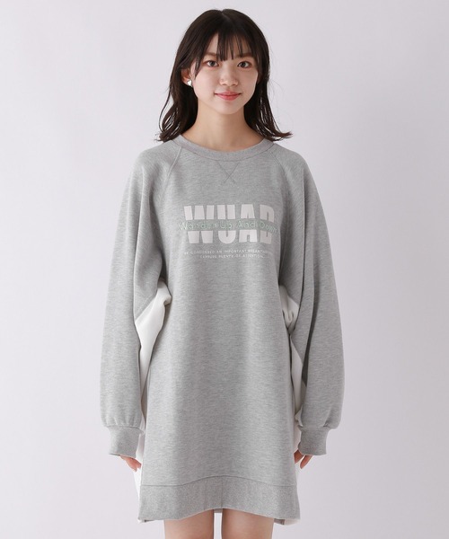 repipi armario（レピピ アルマリオ）の「【裏起毛】サイドハイショクワンピース（ワンピース・キッズ・スミクロ/グレー/ブルー・SMALL/MEDIUM/LARGE）」の9枚目の写真