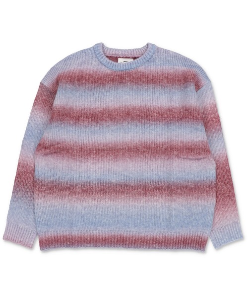 SPINNS(スピンズ)の「ストリート&大人カジュアル/マルチボーダーグラデーションニット(ニット/セーター・メンズ・グレー/ワイン/ブラウン/ブルー/グリーン/レッド系その他/ブルー系その他/グリーン系その他/ブラウン系その他/グレー系その他・ONESIZE)」の9枚目の写真