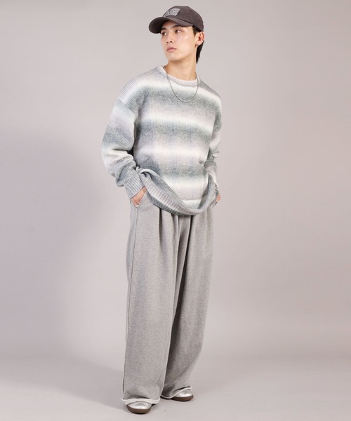 SPINNS(スピンズ)の「ストリート&大人カジュアル/マルチボーダーグラデーションニット(ニット/セーター・メンズ・グレー/ワイン/ブラウン/ブルー/グリーン/レッド系その他/ブルー系その他/グリーン系その他/ブラウン系その他/グレー系その他・ONESIZE)」の18枚目の写真