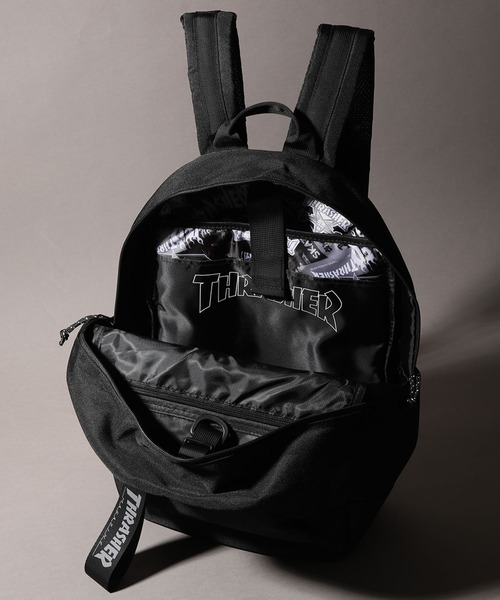 THRASHER（スラッシャー）の「【THRASHER/スラッシャー】 カナビラストラップ付 キャンバス デイパック/バックパック（バックパック/リュック・メンズ・ブラック/ブラック系その他・FREE）」の5枚目の写真