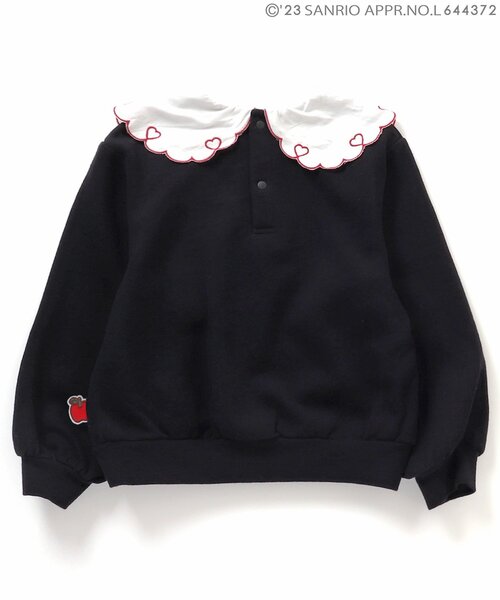 セール】ハローキティハート刺繍衿トレーナー（スウェット