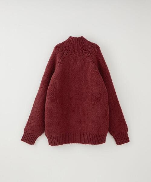 CITEN（シテン）の「＜CITEN＞カウチン ロゴ ニット ジャケット（カーディガン/ボレロ・メンズ・ネイビー/ワインレッド・M/L）」の3枚目の写真