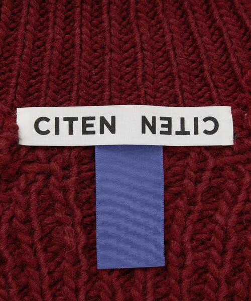 CITEN（シテン）の「＜CITEN＞カウチン ロゴ ニット ジャケット（カーディガン/ボレロ・メンズ・ネイビー/ワインレッド・M/L）」の9枚目の写真