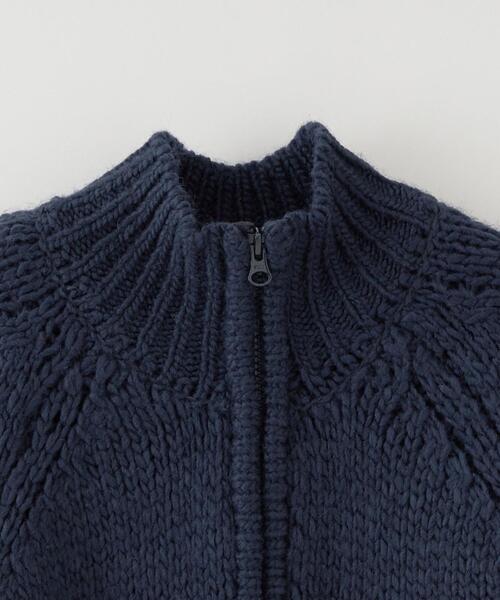 CITEN（シテン）の「＜CITEN＞カウチン ロゴ ニット ジャケット（カーディガン/ボレロ・メンズ・ネイビー/ワインレッド・M/L）」の12枚目の写真
