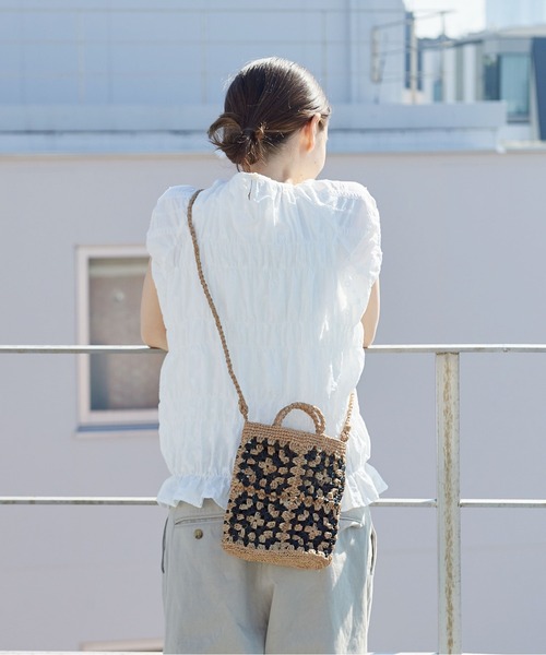 PAR ICI（パーリッシィ）の「ラフィア かぎ編みバッグ（かごバッグ・レディース・その他/ベージュ・FREE）」の5枚目の写真