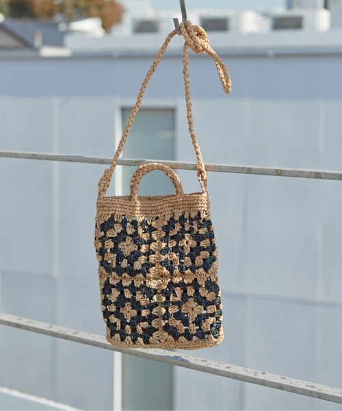 PAR ICI（パーリッシィ）の「ラフィア かぎ編みバッグ（かごバッグ・レディース・その他/ベージュ・FREE）」の3枚目の写真