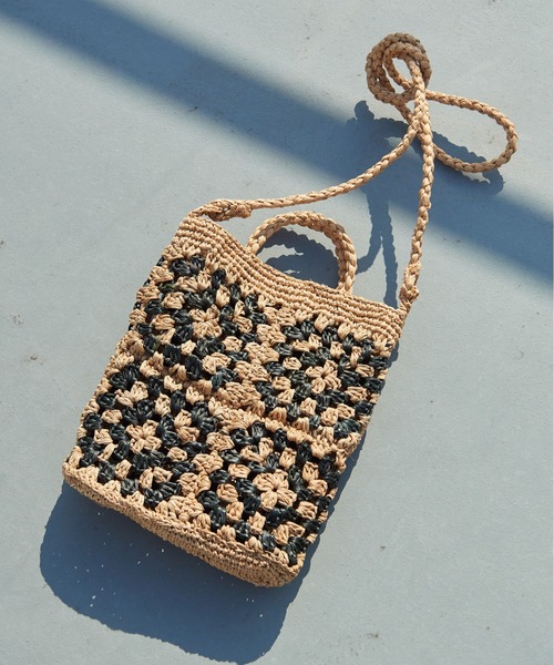 PAR ICI（パーリッシィ）の「ラフィア かぎ編みバッグ（かごバッグ・レディース・その他/ベージュ・FREE）」の4枚目の写真