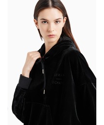 ARMANI EXCHANGE | 【A|X アルマーニ エクスチェンジ】AXロゴ　ベルベットフーデッドプルオーバー(パーカー)