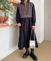 LOWRYS FARM | フハク＊ニットベスト２Ｐワンピース　984436(ワンピース)