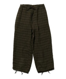 BEAMS PLUS | BEAMS PLUS / リネン メッシュ チェック ミリタリー イージーパンツ(その他パンツ)