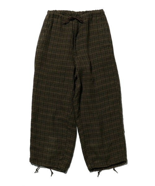 BEAMS PLUS(ビームスプラス)の「BEAMS PLUS / リネン メッシュ チェック ミリタリー イージーパンツ(その他パンツ・メンズ・オリーブ・S/M/XL/L)」の1枚目の写真