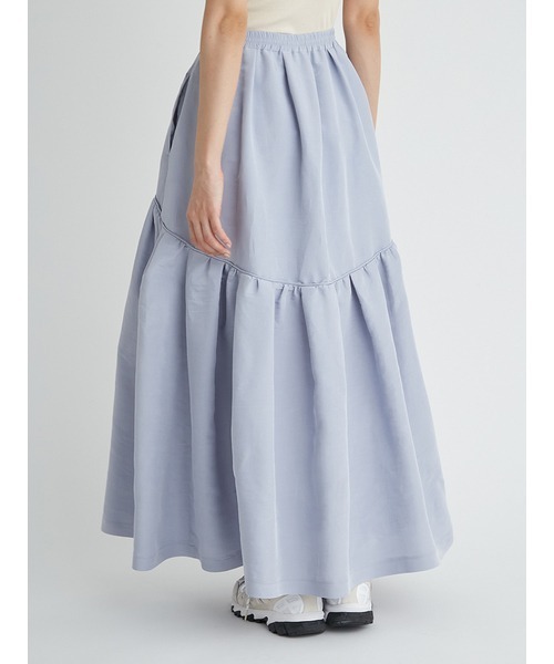 エミアトリエ【emmi atelier】タフタギャザースカート 美品 青 エミアトリエ【emmi atelier】タフタギャザースカート 美品 青