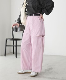 【セットアップ対応】2WAYサイドスリットリボンパラシュートパンツ