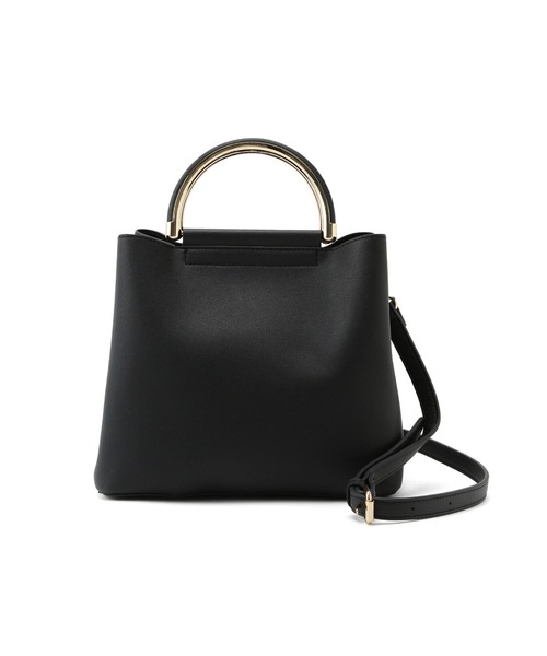 ROPE' PICNIC（ロペピクニック）の「Dメタルハンドル ミドルトート&ショルダーバッグ（ハンドバッグ・レディース・ブラック/ブルー系その他4/キナリ・FREE）」の4枚目の写真