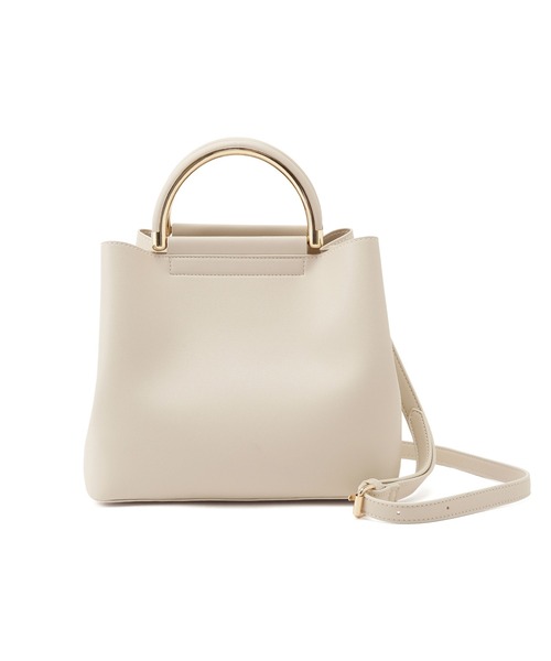 ROPE' PICNIC（ロペピクニック）の「Dメタルハンドル ミドルトート&ショルダーバッグ（ハンドバッグ・レディース・ブラック/ブルー系その他4/キナリ・FREE）」の5枚目の写真