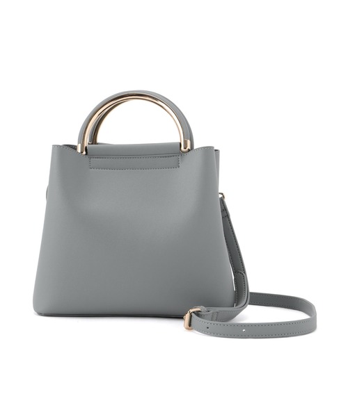 ROPE' PICNIC（ロペピクニック）の「Dメタルハンドル ミドルトート&ショルダーバッグ（ハンドバッグ・レディース・ブラック/ブルー系その他4/キナリ・FREE）」の6枚目の写真