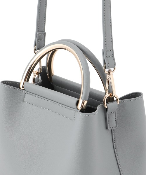 ROPE' PICNIC（ロペピクニック）の「Dメタルハンドル ミドルトート&ショルダーバッグ（ハンドバッグ・レディース・ブラック/ブルー系その他4/キナリ・FREE）」の10枚目の写真