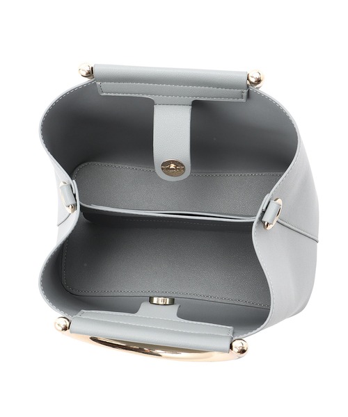 ROPE' PICNIC（ロペピクニック）の「Dメタルハンドル ミドルトート&ショルダーバッグ（ハンドバッグ・レディース・ブラック/ブルー系その他4/キナリ・FREE）」の15枚目の写真