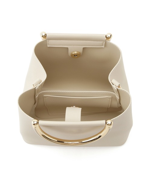 ROPE' PICNIC（ロペピクニック）の「Dメタルハンドル ミドルトート&ショルダーバッグ（ハンドバッグ・レディース・ブラック/ブルー系その他4/キナリ・FREE）」の17枚目の写真