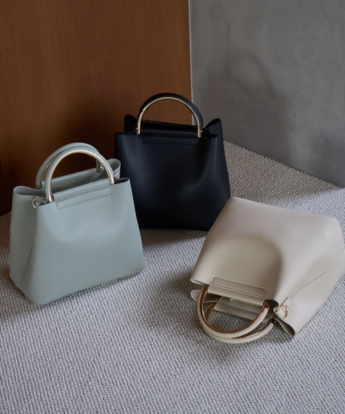 ROPE' PICNIC（ロペピクニック）の「Dメタルハンドル ミドルトート&ショルダーバッグ（ハンドバッグ・レディース・ブラック/ブルー系その他4/キナリ・FREE）」の21枚目の写真