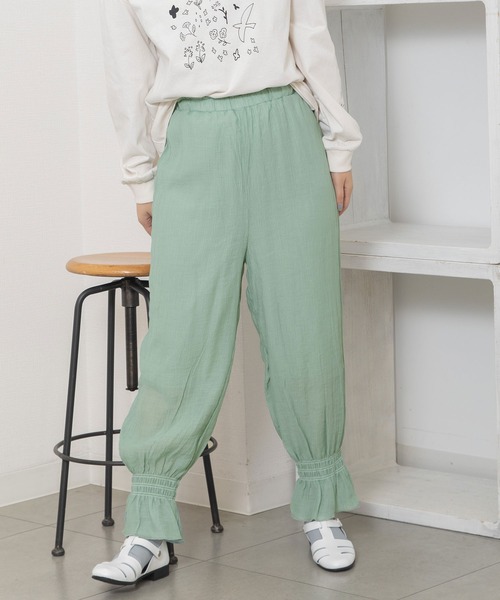 POU DOU DOU(プードゥドゥ)の「裾シャーリングフリルパンツ(その他パンツ・レディース・ブラック/ベージュ/ミント・3)」の12枚目の写真