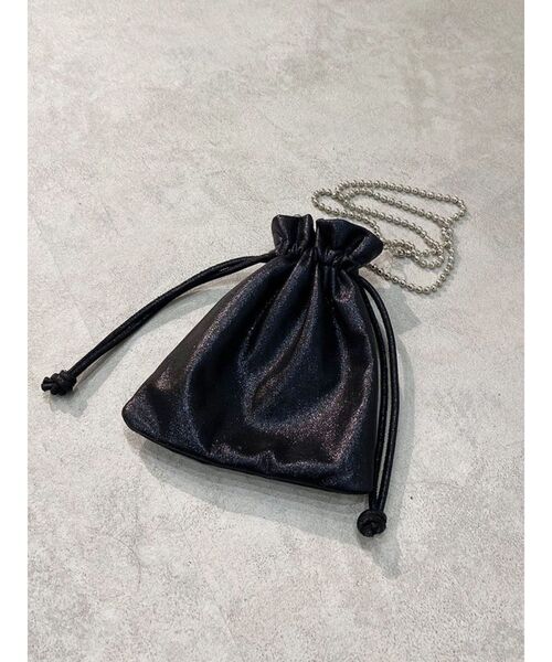 MURUA（ムルーア）の「ラメニットボールチェーンショルダーバッグ